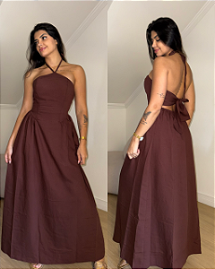 Vestido Milena Marrom