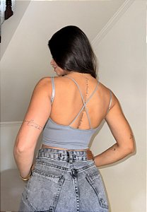 Cropped Giulia Cinza