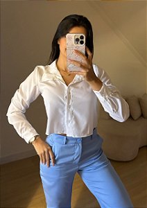 Cropped Camisa Branco