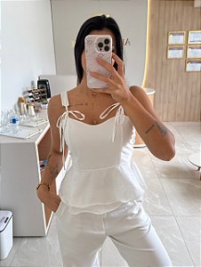 Blusa laço branca