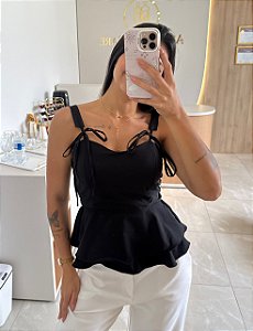 Blusa laço preta