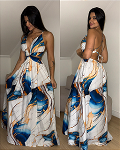 Vestido Mármore Azul