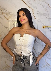 Cropped Corselet Branco