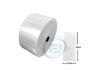 Bobina Unitarização de Medicamentos 4,5x10 Transparente Picotada S/ Fita Rolo com 10.000 FJ