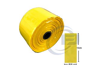 Bobina Unitarização de Medicamentos 4x13 Amarela Picotada S/ Fita Rolo com 5.000 FJ