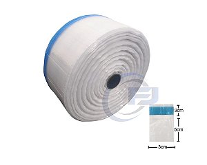 Bobina Unitarização de Medicamentos 3x5 Transparente Picotada C/ Fita Inviolável Rolo com 10.000 FJ