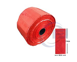 Bobina Unitarização de Medicamentos 4x13 Vermelha Picotada S/ Fita Rolo com 5.000 FJ