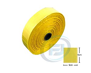 Bobina Unitarização de Medicamentos 5x5 Amarela Picotada S/ fita Rolo com 10.000 FJ