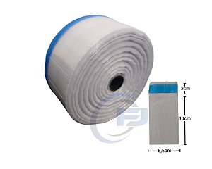 Bobina Unitarização de Medicamentos 5,5x14 Transparente Picotada C/ Fita Inviolável Rolo com 5.000 FJ