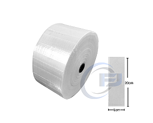 Bobina Unitarização de Medicamentos 5x20 Transparente Picotada S/ fita Rolo com 2.500 FJ