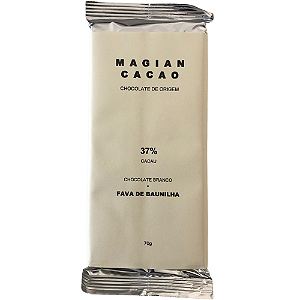 Barra de Chocolate Branco 37% Cacau + Fava de Baunilha - Magian Cacao