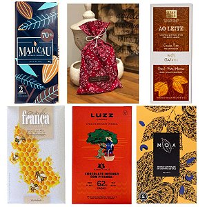 Kit Mix 5 Barras de Chocolate Artesanal Dia dos Namorados - Cacau Tasters