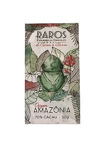 Barra de Chocolate 70% Cacau Origem Amazônia - Raros Fazedores de Chocolate