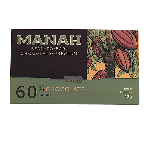 Barra de Chocolate 60% Cacau Intenso - Manah