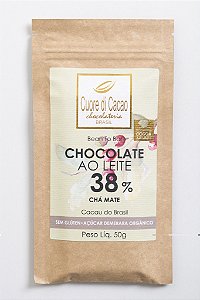 Barra de Chocolate 38% Cacau ao Leite com Chá Mate Cuore di Cacao