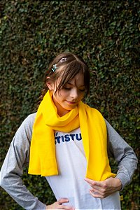 Cachecol Tricot Amarelo