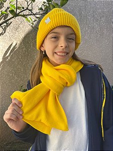 Cachecol Tricot Amarelo