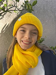 Gorro Tricot Amarelo