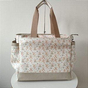 Bolsa Tote da Mamãe Urso Verde