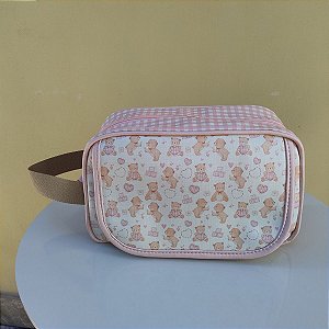 Necessaire Higiênica do Bebê Ursos Rosa