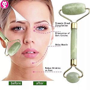 Rolo Massageador Facial Pedra Jade