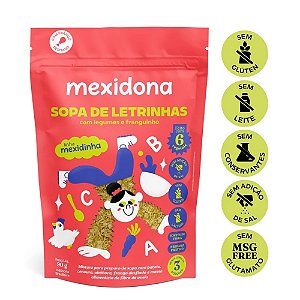 Sopa de Letrinhas c/ Legumes e Franguinho 90g - Mexidona