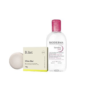 Kit Limpeza Sensibio H2O Bioderma 250ml + Glow BarBlist  70g