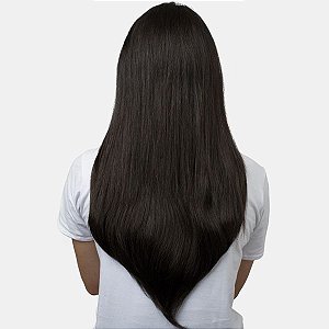 Aplique Liso Longo Hairdo 63cm Castanho Super Escuro