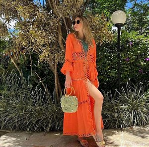 Saída longa Dubai laranja