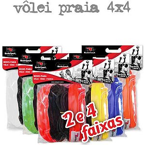 Rede para Quadra VÔLEI Praia 4x4 Oficial - 1,00 x 8,50 metros