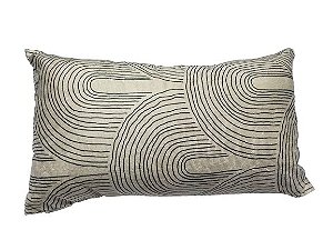 Almofada Sued 20 x 50 cm - Linhas Geométricas
