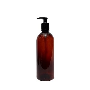 Frasco P.E.T. Foguete 500 ml Âmbar - Com Válvula Pump
