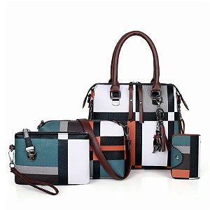 Bolsas de luxo para mulheres, bolsa xadrez cores, bolsa de ombro feminina