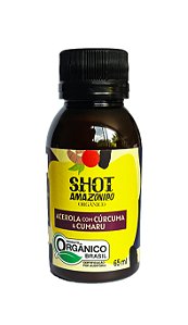 SHOT AMAZÔNICO ORGÂNICO - ACEROLA com CÚRCUMA e CUMARU - 65 ml