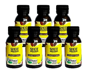 SHOT AMAZÔNICO ORGÂNICO x 7- CUPUAÇU com CACAU - 65 ml x 7 unidades