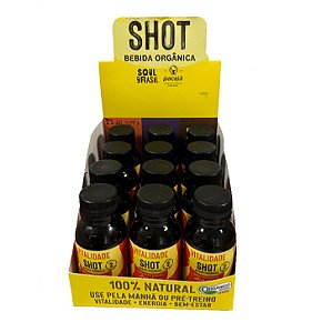 CAIXA SHOT ORGÂNICO VITALIDADE - ACEROLA com CÚRCUMA e CUMARU - 12 unidades de 70 ml