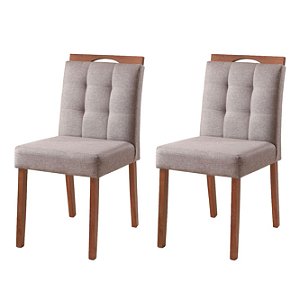Conjunto 2 Cadeiras Estofadas Alta Qualidade Mini-lis R Decor