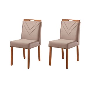 Conjunto 2 Cadeiras Estofadas Alta Qualidade Mini Grécia R Decor