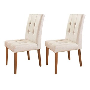 Conjunto 2 Cadeiras Estofadas Alta Qualidade Bruna R Decor