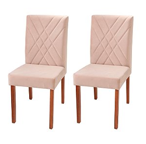Conjunto 2 Cadeiras Estofadas Alta Qualidade Madri R Decor