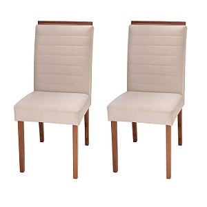 Conjunto 2 Cadeiras Estofadas Alta Qualidade Itália R Decor