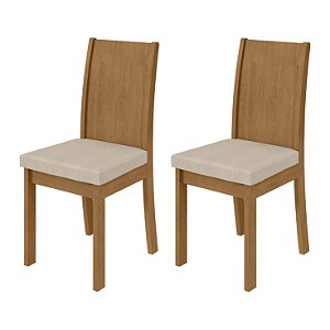 Conjunto 02 Cadeiras Estofadas Athenas Móveis Lopas