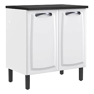 Balcão Cozinha Itatiaia Aço 2 Portas New Premium 80cm Branco