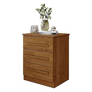 Mesa de Cabeceira Império Quarto com 3 Gavetas