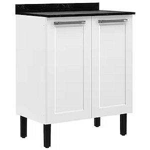 Balcão Duplo Florença com 2 Portas e 2 Prateleiras 70cm Itatiaia Branco