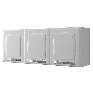 Armário de Cozinha Aéreo Itatiaia 3 Portas Rose Branco Neve