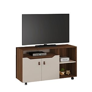 Rack Para Tv Até 49 Polegadas 2 Portas Seleto Avelã/Off White