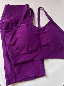 Conjunto canelado bermuda