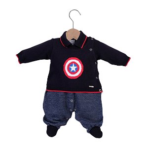 Macacão Bebê Capitão América