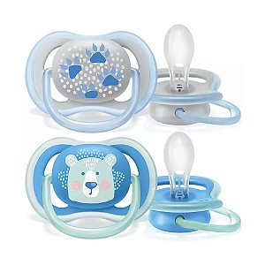 Chupeta Philips Avent Ultra Air Dupla Azul 6 A 18 Meses